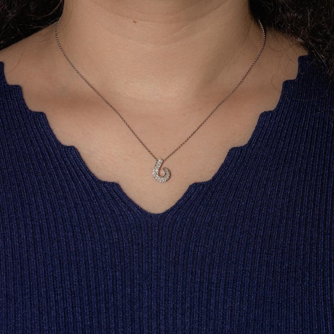 Collier Pendentif en or blanc et diamants - Castafiore