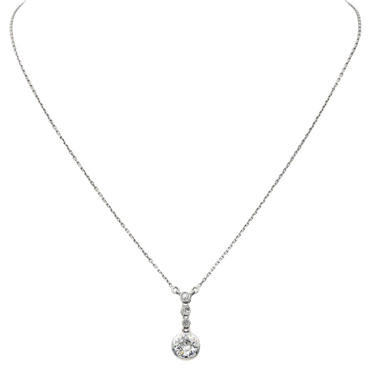 Collier Pendentif en or blanc et diamants - Castafiore