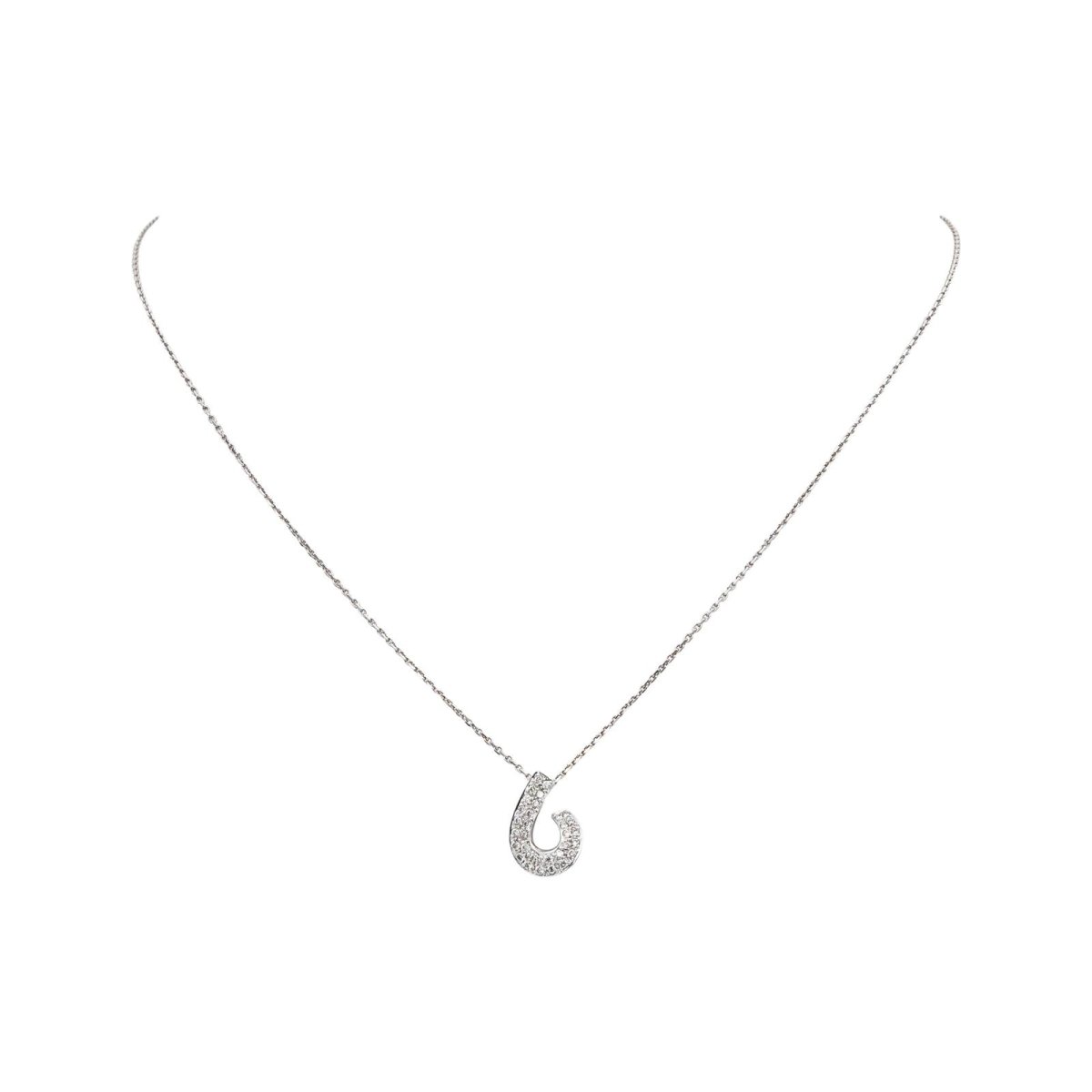 Collier Pendentif en or blanc et diamants - Castafiore
