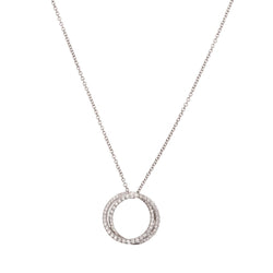 Collier Pendentif en or blanc et diamants