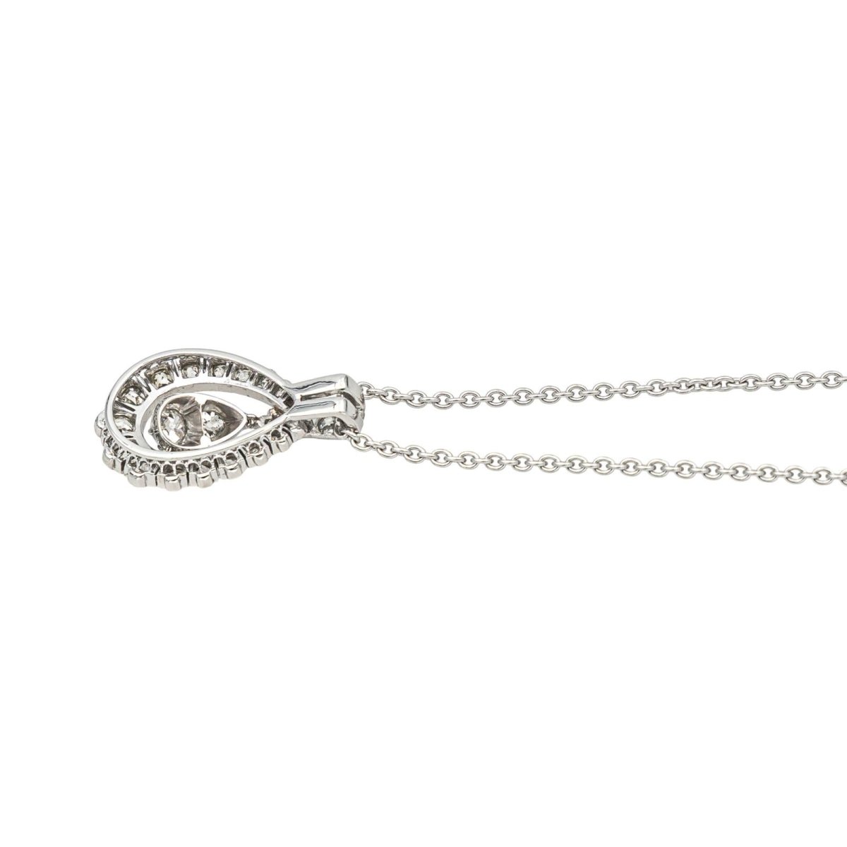 Collier Pendentif en or blanc et diamants - Castafiore