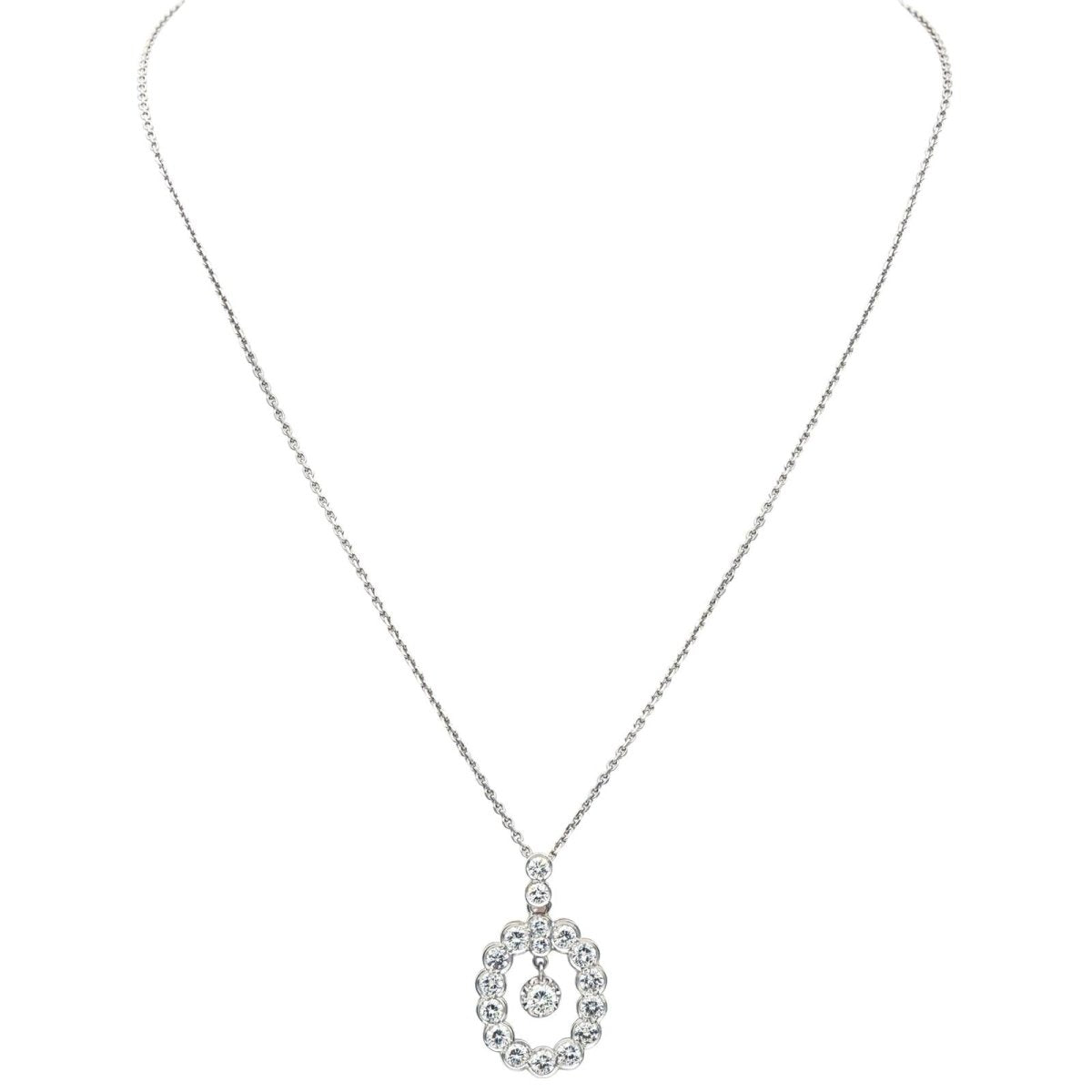 Collier Pendentif en or blanc et diamants - Castafiore