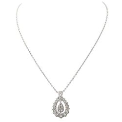 Collier Pendentif en or blanc et diamants - Castafiore