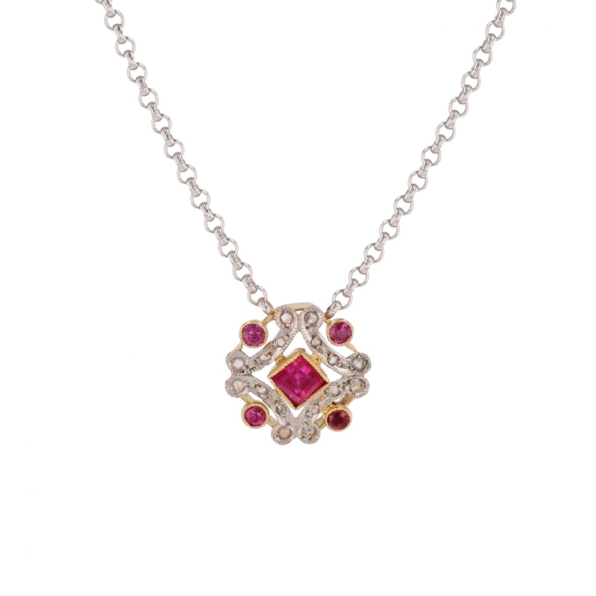 Collier Pendentif en or blanc et diamants - Castafiore