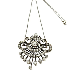 Collier Pendentif en or blanc et diamants - Castafiore