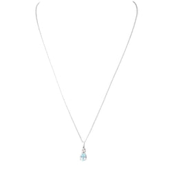 Collier Pendentif en or blanc et topaze - Castafiore