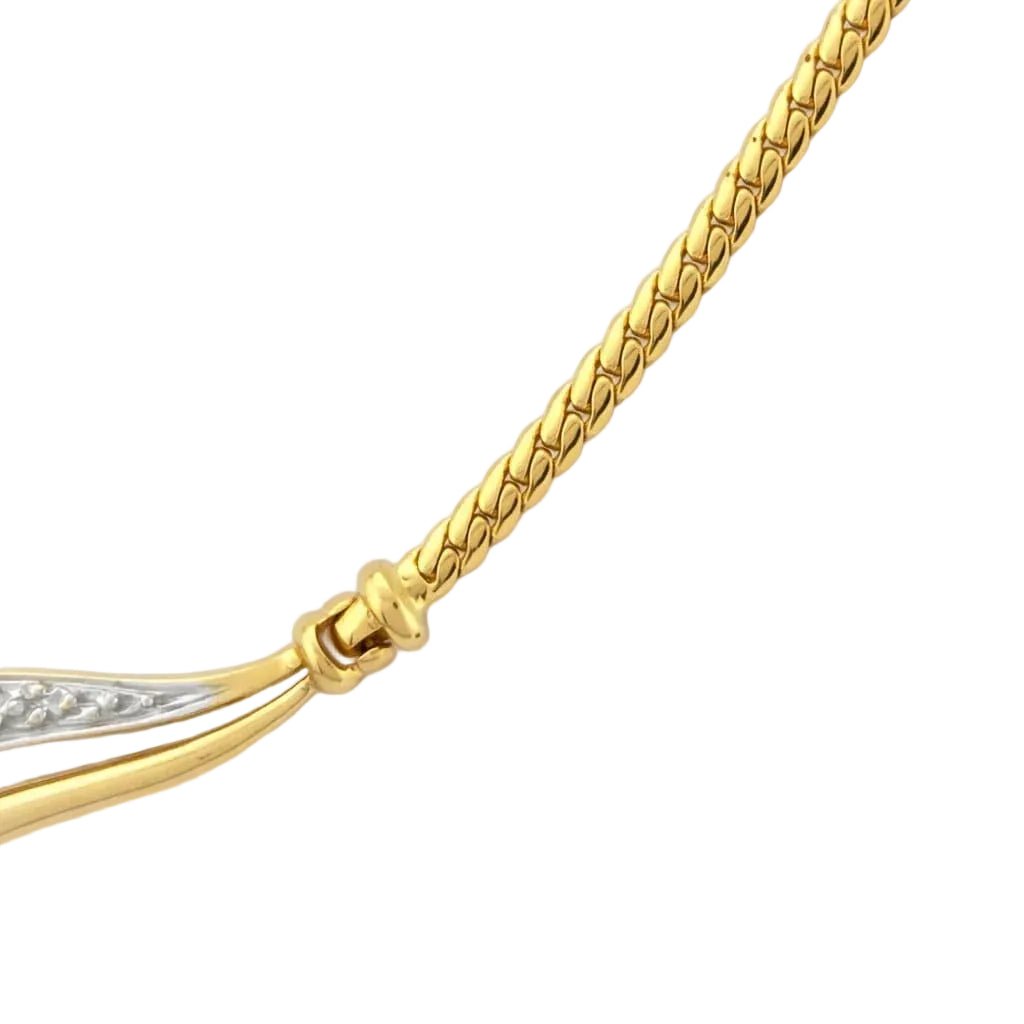 Collier Pendentif en or blanc, or jaune, émeraudes et diamants - Castafiore