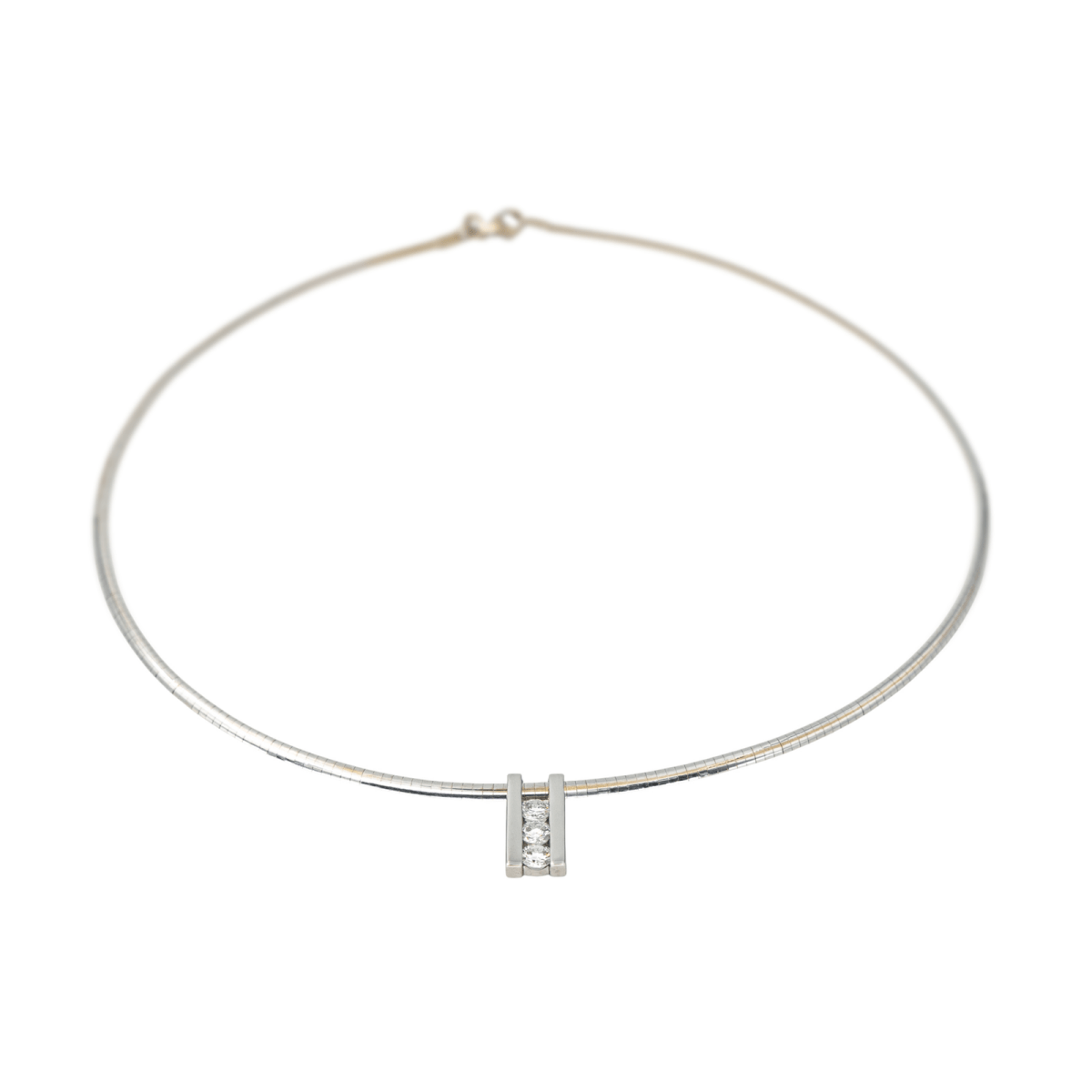 Collier Pendentif en or blanc, or jaune et diamants - Castafiore