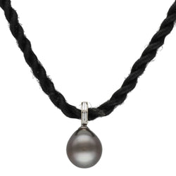 Collier Pendentif en or blanc, perle et diamants - Castafiore
