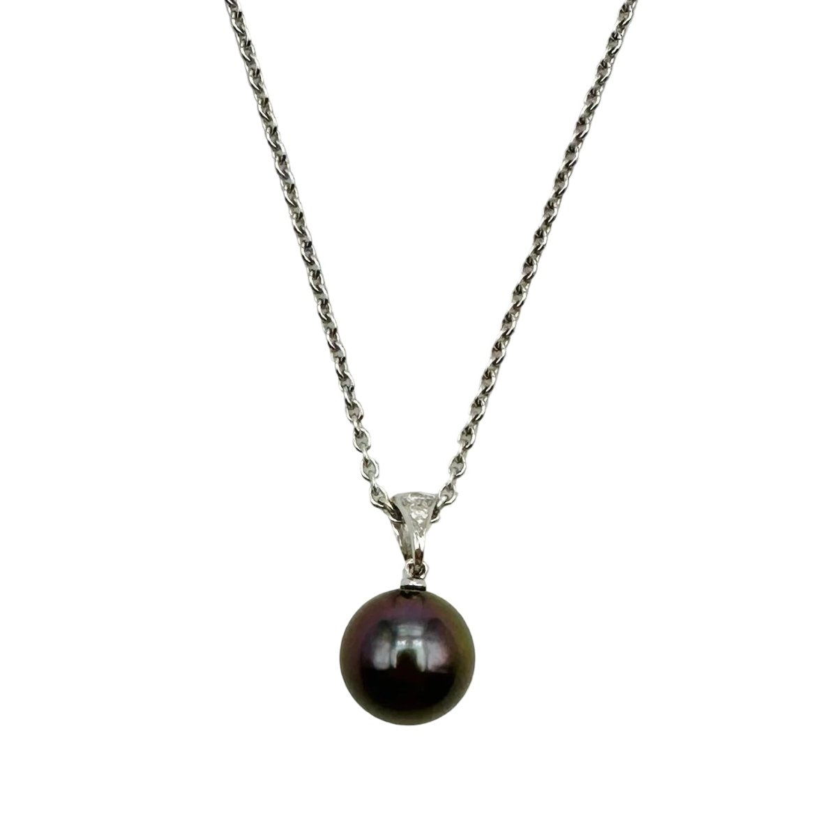 Collier Pendentif en or blanc, perle et diamants - Castafiore