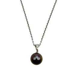 Collier Pendentif en or blanc, perle et diamants - Castafiore