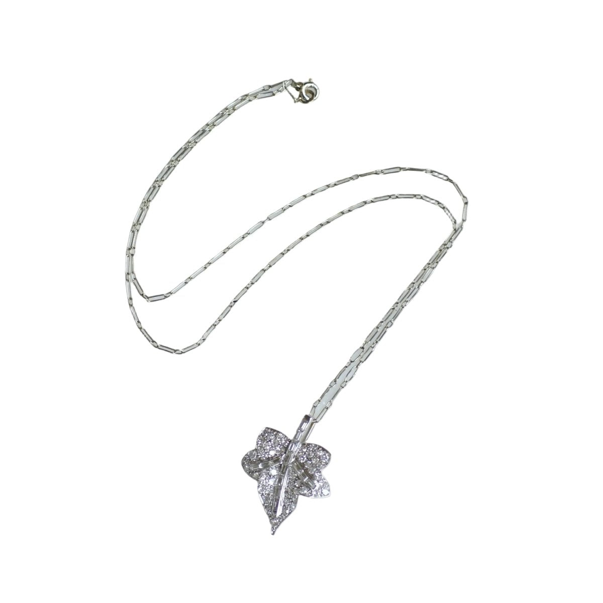 Collier Pendentif en or blanc, platine et diamants - Castafiore