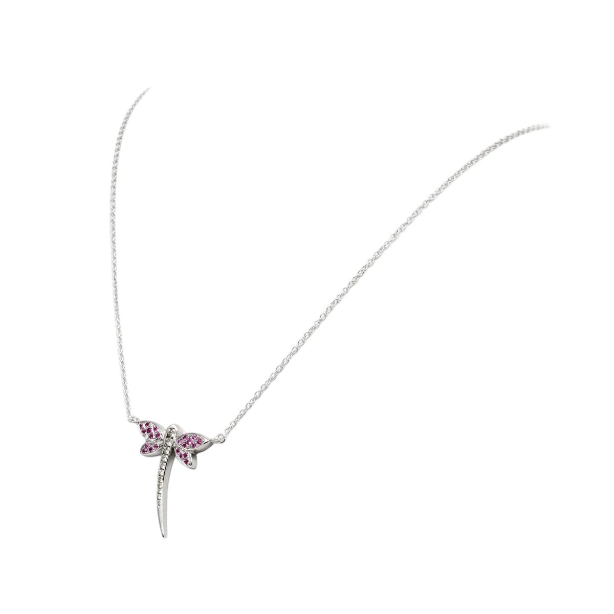 Collier Pendentif en or blanc, rubis et diamants - Castafiore