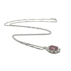Collier Pendentif en or blanc, rubis et diamants - Castafiore
