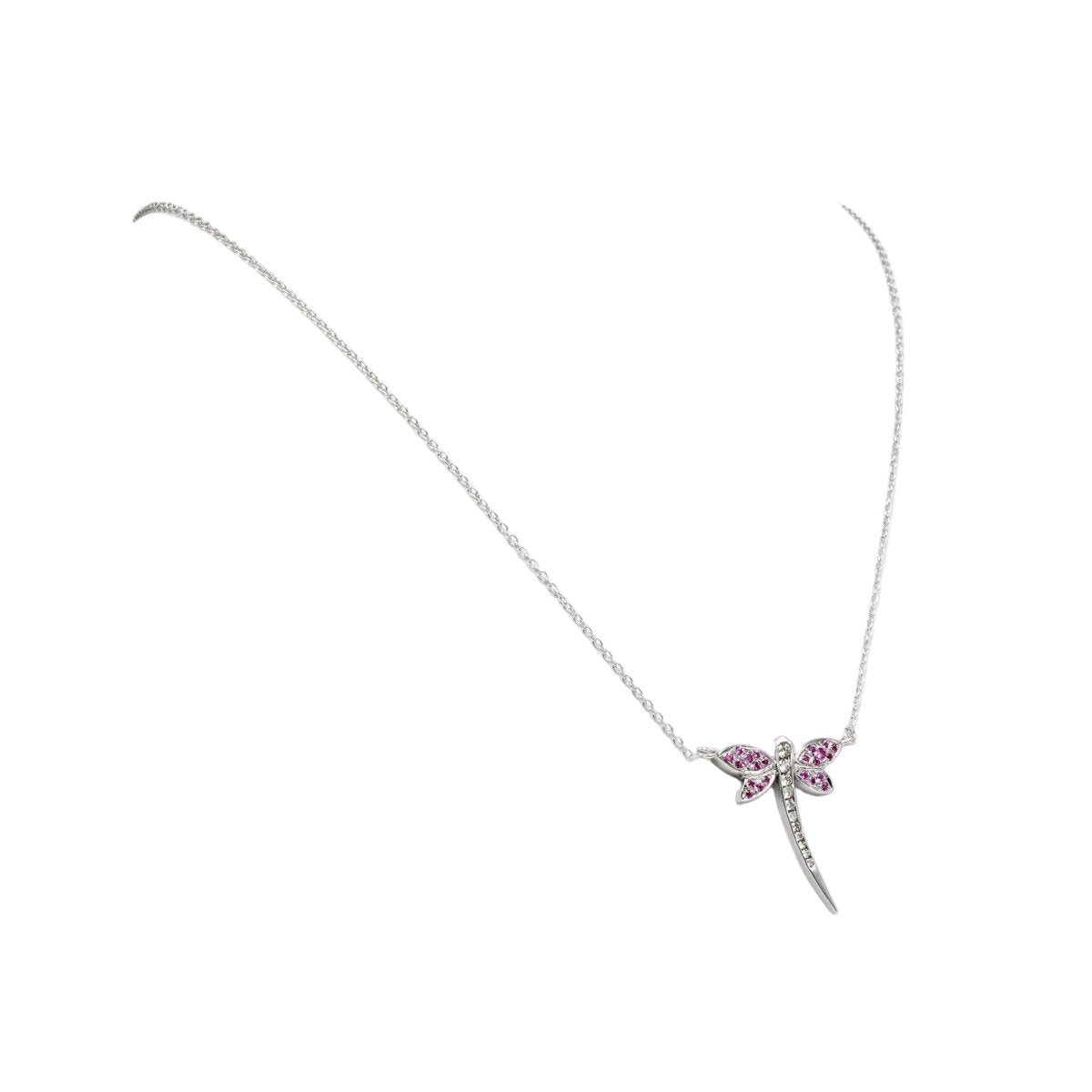 Collier Pendentif en or blanc, rubis et diamants - Castafiore