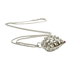 Collier Pendentif en or blanc, rubis et diamants - Castafiore