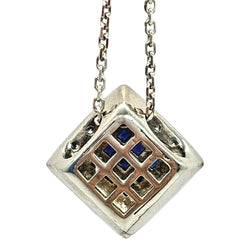 Collier Pendentif en or blanc, saphirs et diamants - Castafiore