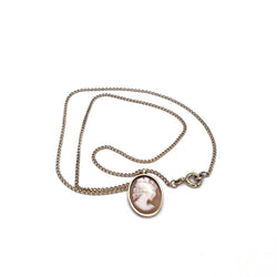 Collier Pendentif en or jaune, camée et agate - Castafiore