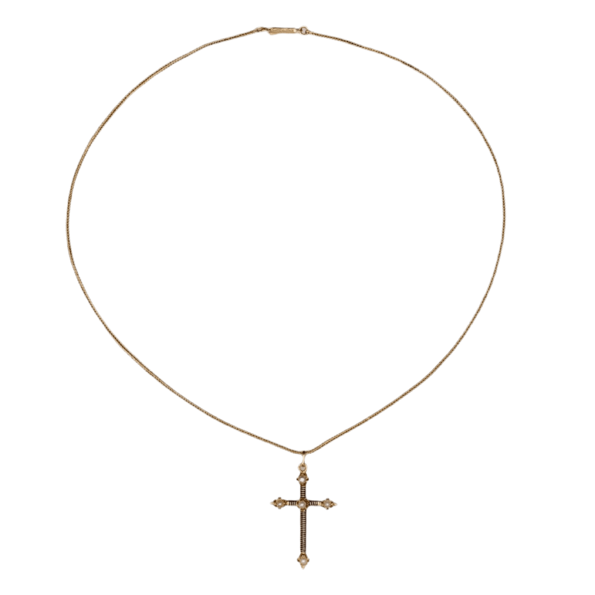 Collier Pendentif en or jaune, émail et perles - Castafiore