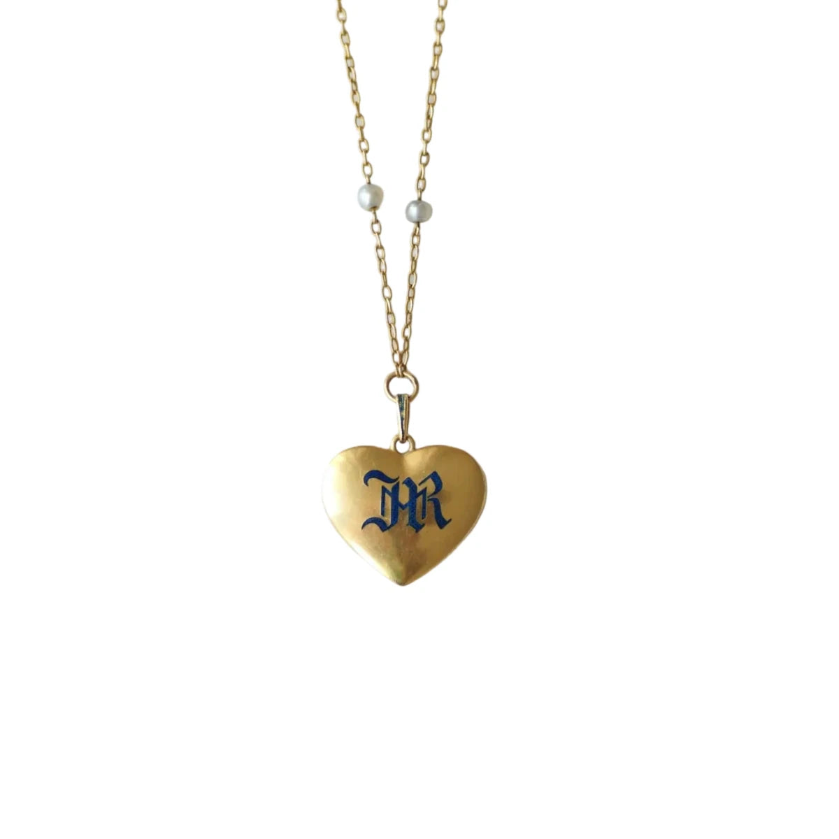 Collier Pendentif en or jaune, émail, perles et diamants - Castafiore