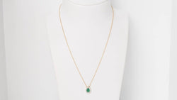 Collier pendentif en or jaune, émeraude et diamants - Castafiore