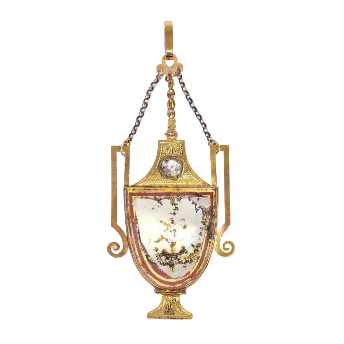 Collier Pendentif en or jaune et argent - Castafiore