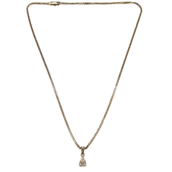 Collier Pendentif en or jaune et diamant - Castafiore