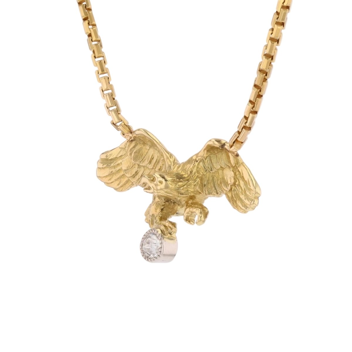 Collier Pendentif en or jaune et diamant - Castafiore