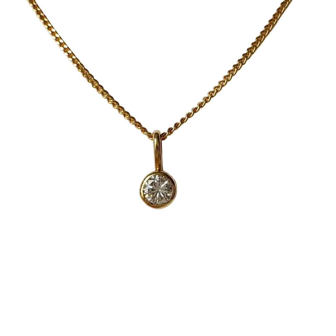 Collier Pendentif en or jaune et diamant - Castafiore