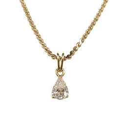 Collier Pendentif en or jaune et diamant - Castafiore