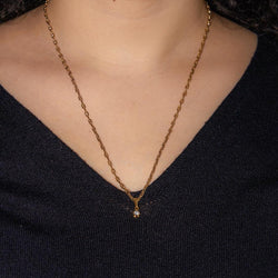 Collier Pendentif en or jaune et diamant - Castafiore