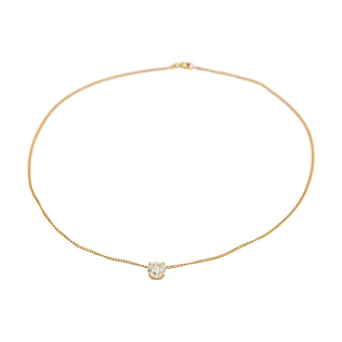 Collier Pendentif en or jaune et diamant - Castafiore