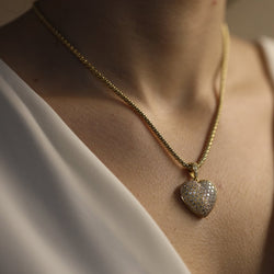 Collier Pendentif en or jaune et diamants - Castafiore