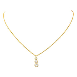 Collier Pendentif en or jaune et diamants - Castafiore