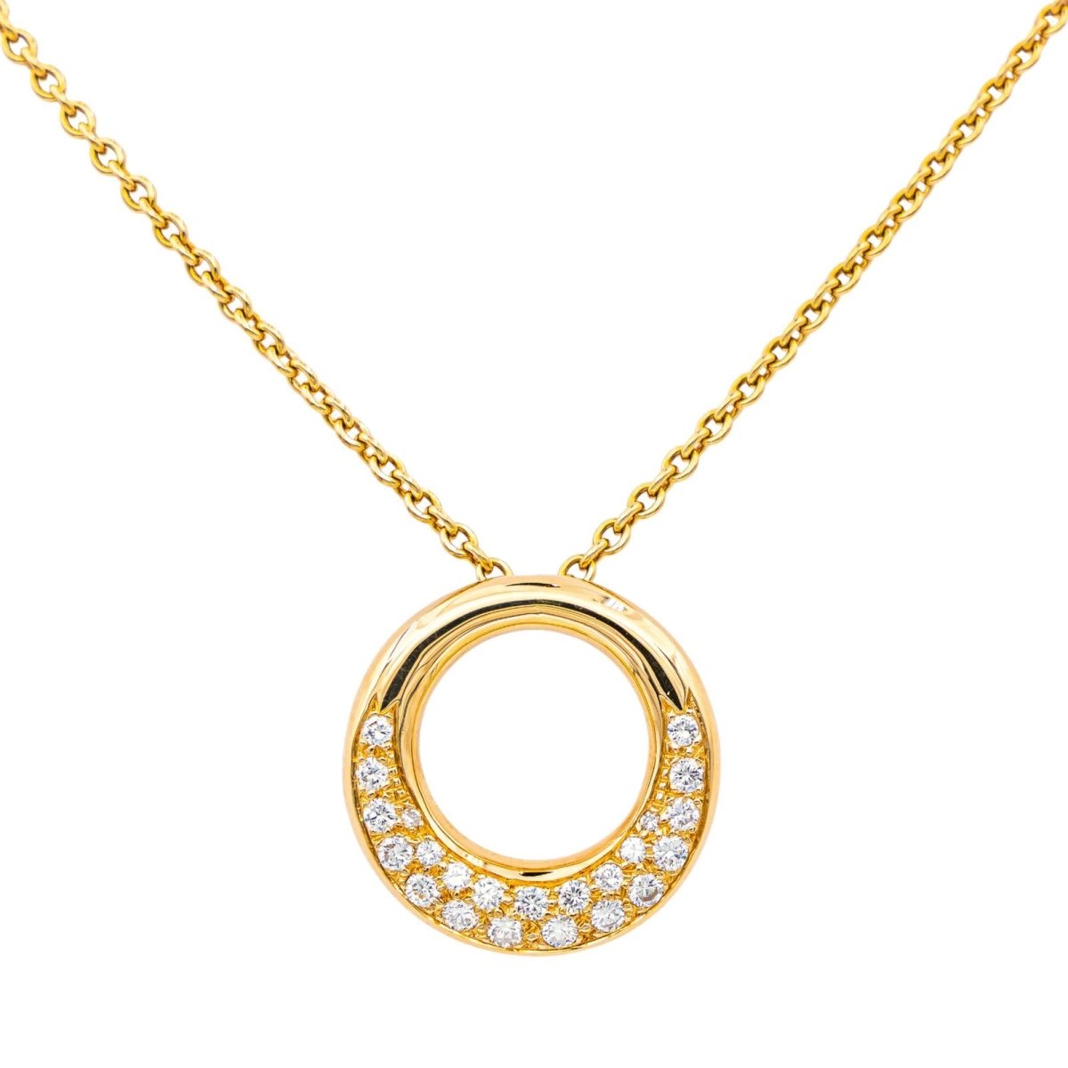 Collier Pendentif en or jaune et diamants - Castafiore