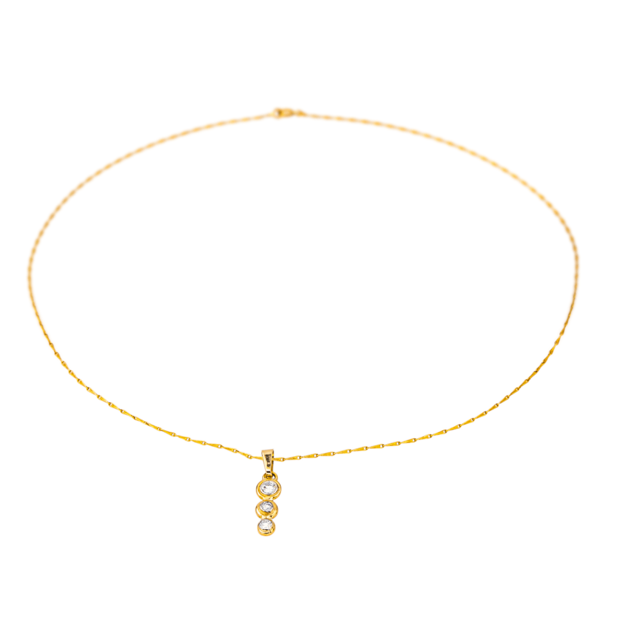 Collier Pendentif en or jaune et diamants - Castafiore