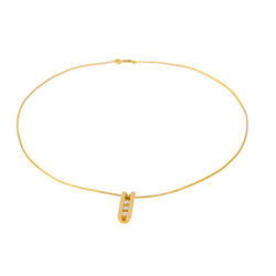 Collier Pendentif en or jaune et diamants - Castafiore