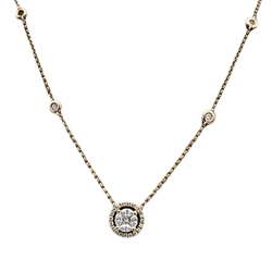 Collier Pendentif en or jaune et diamants - Castafiore