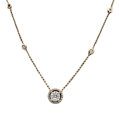 Collier Pendentif en or jaune et diamants - Castafiore