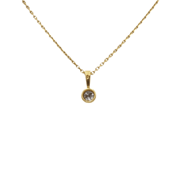 Collier Pendentif en or jaune et diamants - Castafiore