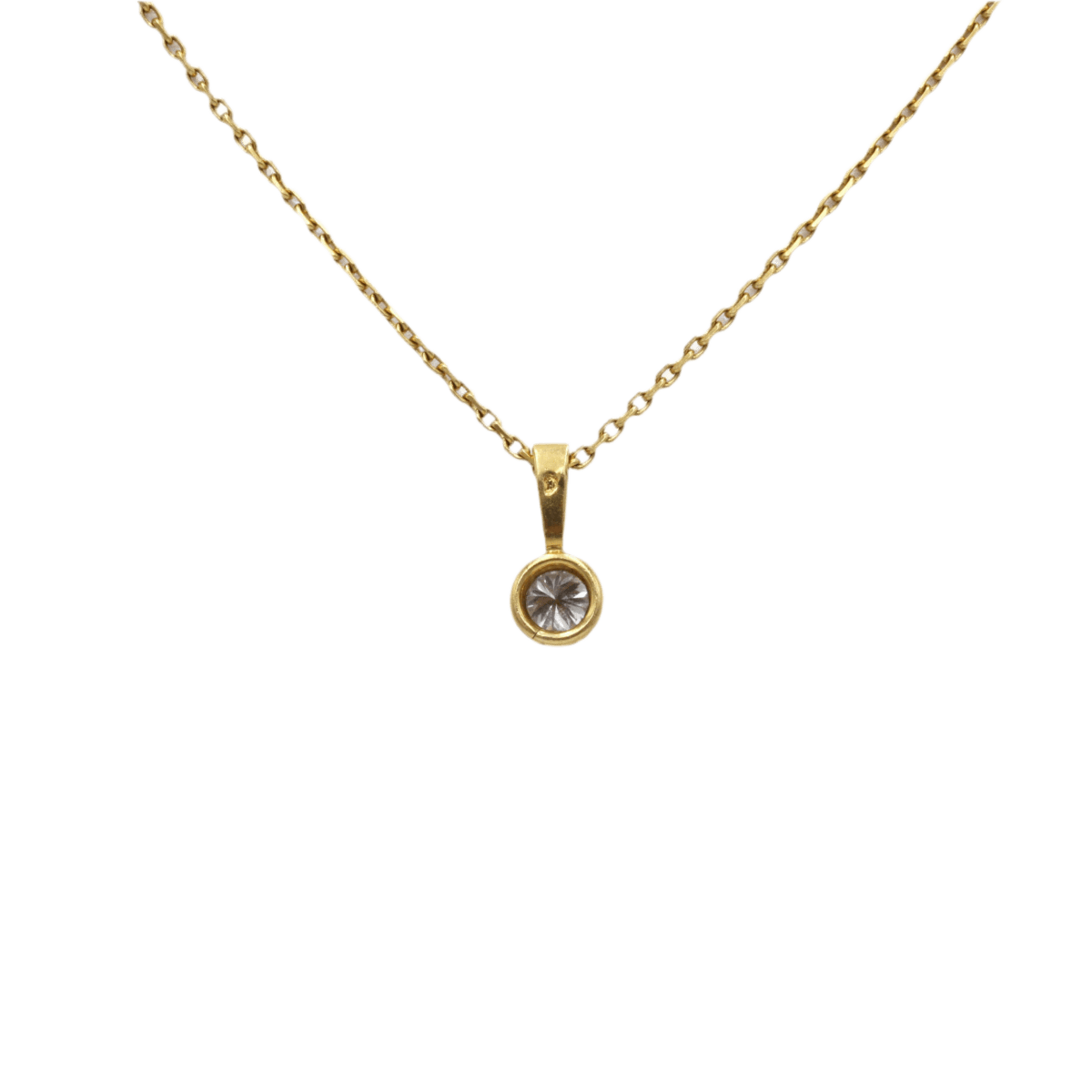 Collier Pendentif en or jaune et diamants - Castafiore