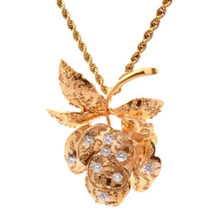 Collier Pendentif en or jaune et diamants - Castafiore