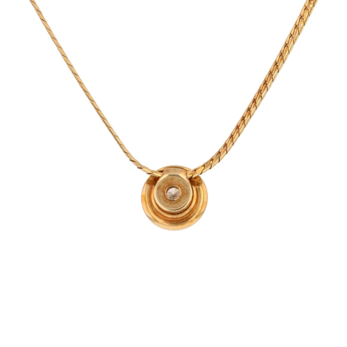 Collier Pendentif en or jaune et diamants - Castafiore