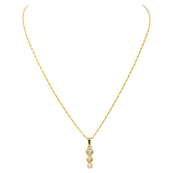 Collier Pendentif en or jaune et diamants - Castafiore