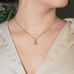 Collier Pendentif en or jaune et diamants - Castafiore