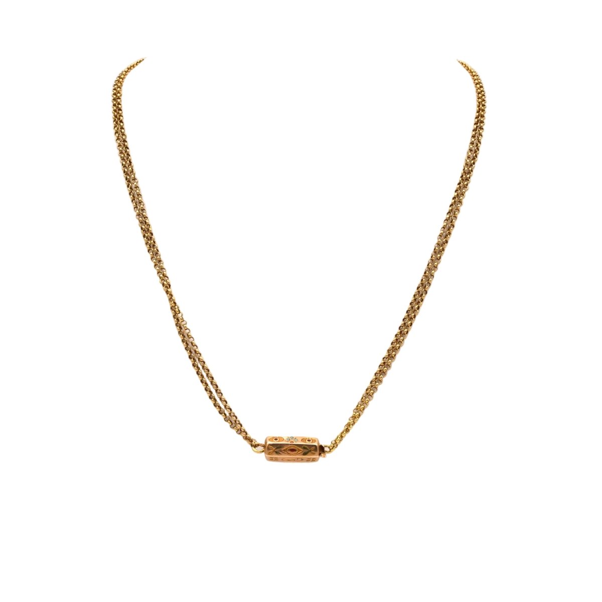 Collier Pendentif en or jaune et diamants - Castafiore