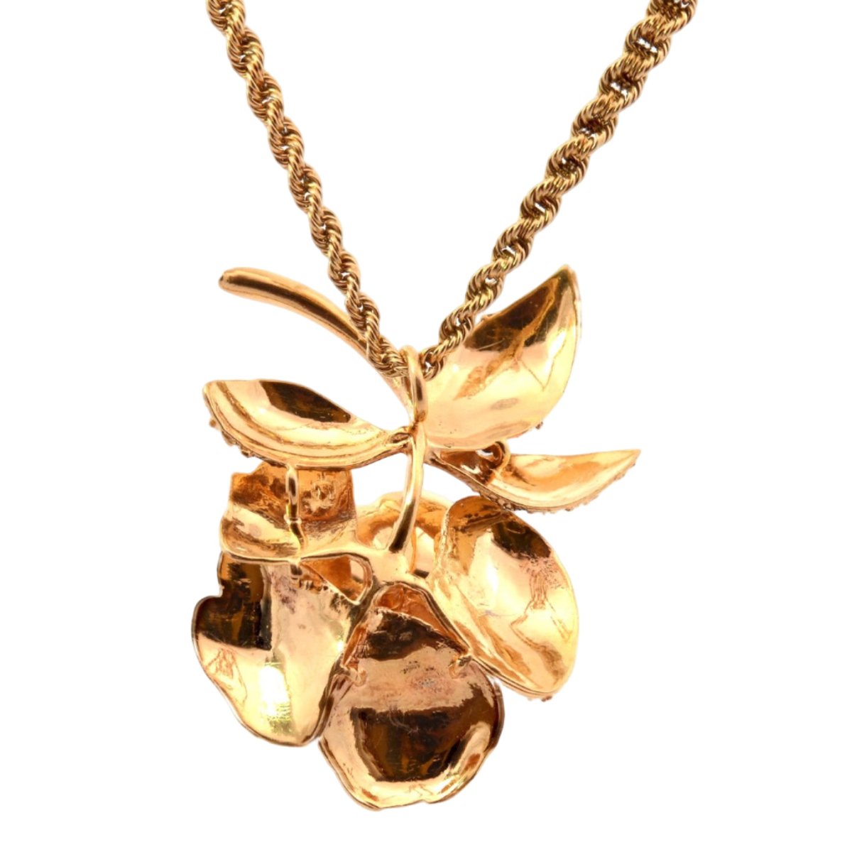 Collier Pendentif en or jaune et diamants - Castafiore