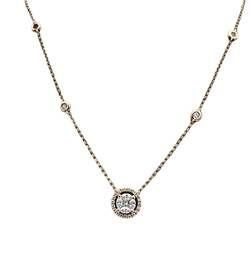 Collier Pendentif en or jaune et diamants - Castafiore