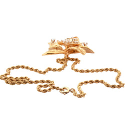 Collier Pendentif en or jaune et diamants - Castafiore