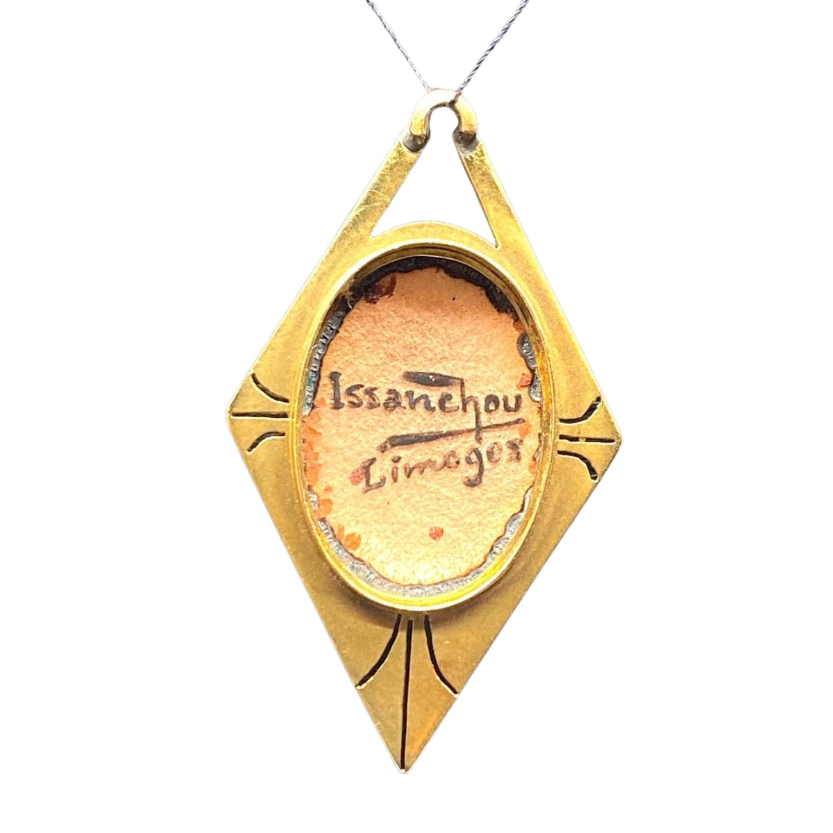 Collier Pendentif en or jaune et émail - Castafiore